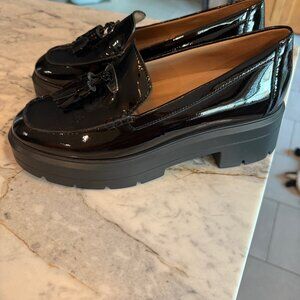 Naturalizer Nieves Tassel Platform Loafer (Women) - Size 9M - Black Patent